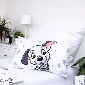 Biała bawełniana pościel dziecięca do łóżeczka 100x135 cm 101 Dalmatians – Jerry Fabrics