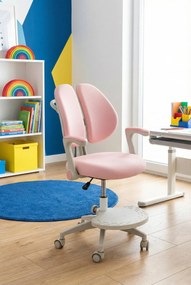 Dziewczęcy różowy obrotowy fotel siedziska z regulacją A0-S88