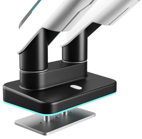 Podwójny uchwyt na monitory 49 cali, biało-czarny X-Arm Dual RGB