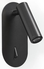 Kinkiet czytnika Dirk nowoczesny styl - wpuszczany - LED SMD 3W - 3000K - w?./wy?. - 90° i 300° stopni - IP20 - stal i czer?