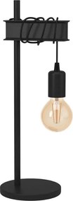 Eglo 43714 - Lampa stołowa TOWNSHEND 1xE27/10W/230V czarna