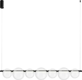 Lampa wisząca LED na lince ATOLA LED/19W/230V černá/przezroczysta