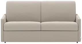 Kanapa 3-osobowa z ekspresowym mechanizmem rozkładania z tkaniny CALIFE - Kolor: beżowy - Wymiary miejsca do spania: 140 cm - Materac 14 cm