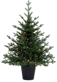 Choinka sztuczna w donicy 100% PE Świerk Naturalny 100cm LED70