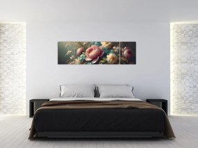 Obraz - Martwa natura z kwiatami - obraz (170x50 cm)