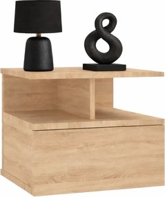 Wisząca szafka nocna z szufladą dąb sonoma H3-H01