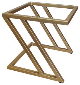 Pufa ZETA LOFT taboret podnóżek podstawa złota MG55