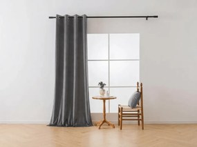 Zasłona zaciemniająca DREAM VELVET 140x250 cm, ciemnoszara Zawieszanie: Metalowe pierścienie