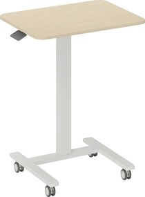 Vinsetto Biurko Stojące, Biurko do Laptopa, Regulowane, 4 Kółka, 65 cm x 48 cm x 108 cm, Żółte | Aosom PL