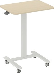 Vinsetto Biurko Stojące, Biurko do Laptopa, Regulowane, 4 Kółka, 65 cm x 48 cm x 108 cm, Żółte | Aosom PL