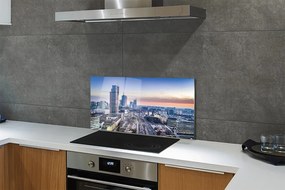 Panel nad Blat Kuchenny Warszawskie Wieżowce o Poranku