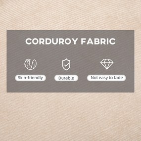 HOMCOM Fotel wypoczynkowy z podnóżkiem, funkcja leżenia, wygodny fotel telewizyjny, 68 x 91,5 x 88 cm, kolor Beżowy