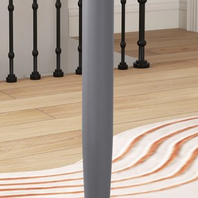 HOMCOM Stół jadalny dla 2 osób, okrągła blacha, noga ze stali, Szary, 70 x 70 x 75 cm