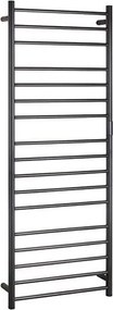 Wieszak na ręczniki 60x168 cm stal nierdzewna/czarny