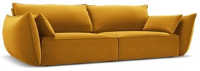 Musztardowa aksamitna sofa 208 cm Vanda – Mazzini Sofas