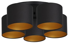 żyrandol natynkowy ARDEN 5xE27/60W/230V czarno-złoty