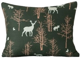 Poszewka na poduszkę z mikrofibry OAK DEER 40x50 cm, ciemnozielona