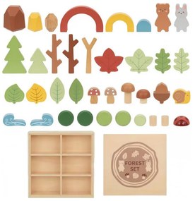 Tooky toy zestaw leśny układanka w stosy klocki figurki