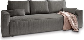 Masseno Sofa MENI z funkcją spania i pojemnikiem na pościel, Rozkładana sofa - Grafitowy, POSO 34