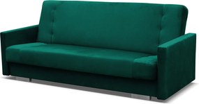 Ciemnozielona tapicerowana wersalka z funkcją spania W7-W22