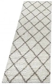 Dywan shaggy Alvor Romby kremowy 80 cm x 250 cm