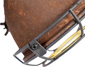 Industrialny reflektor rustykalno-brązowy z drewnem, regulowany, 2-punktowy - Gina