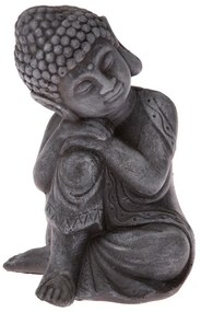 Betonowa statuetka Buddy, ciemnoszara, 16 x 11 x12 cm