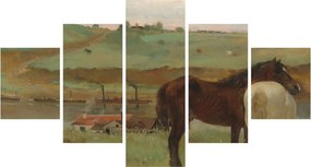 Obraz - Edgar Degas, Horses in a Meadow, reprodukcje (125x70 cm)