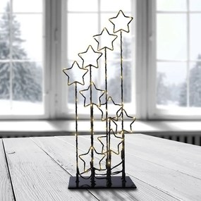 DecoKing Świąteczna dekoracja LED z gwiazdkami, 16cm