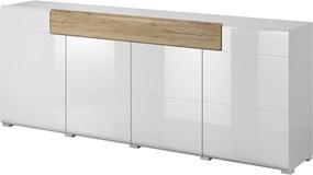 Komoda IBIZA 208 cm do Salonu Sypialni z Szufladą Biały