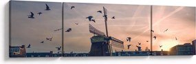Obraz wiatraka (170x50 cm)