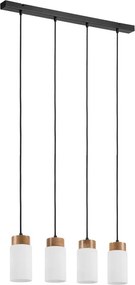Żyrandol na lince MARKUS 4xE27/15W/230V czarny/dąb