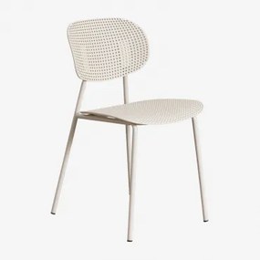 Zestaw 2 Krzeseł Jadalnianych Z Polipropylenu I Żelaza Tupah Kremowa Tapioca - Sklum