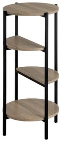 Czarny regał w dekorze dębu 40x80 cm – Casa Selección