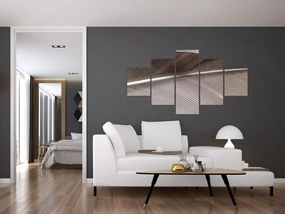 Abstrakcyjny obraz włókien (125x70 cm)