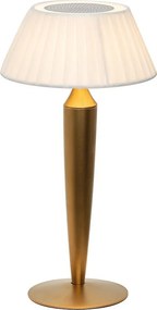 Lampa stołowa Flaminia Zafferano LED Touch z akumulatorem - klasyczny design bezprzewodowy, kolor złoty