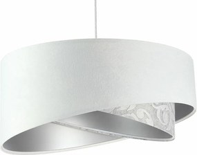 Lampa wisząca ALBIT biała/srebrna