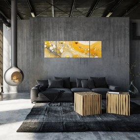 Obraz - Abstrakcyjne tło ze złotą dekoracją (170x50 cm)
