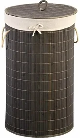 Kesper 19573 Bambusowy kosz na pranie ciemny, 60 x 35 cm