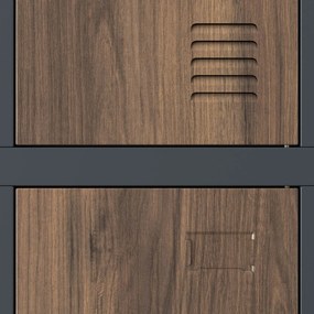 Szafa socjalna 6-drzwiowa Eco Design Igor 90x45x185 cm antracyt/orzech