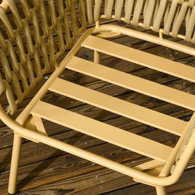 Outsunny Zestaw Mebli Ogrodowych 4-częściowy Khaki z Rattanem | Aosom PL