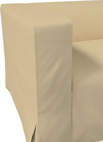 Pokrowiec na sofę Klippan 2-osobową długi z kontrafałdami kolor beżowy