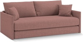 Różowa rozkładana sofa z tkaniny szenilowej 209 cm Shannon – Cosmopolitan Design