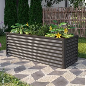 PRIMEYARD 190 x 70 x 65 cm Grządka podwyższona, stal, antracyt - (GFPV00962)