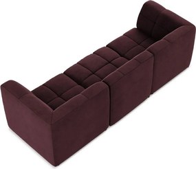Bordowa aksamitna sofa 255 cm Aloha – Makamii