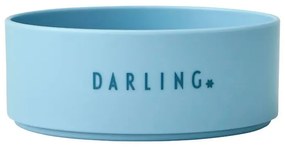 Jasnoniebieska miska dla dzieci Design Letters Mini Darling, ø 11 cm