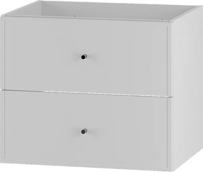 Biała Szafka pod Umywalkę 60cm 2 Szuflady Marco