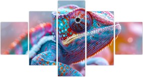 Obraz - Kolorowy kameleon (125x70 cm)