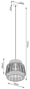 Lampa wisząca BRILO czarna SOLLUX  LIGHTING