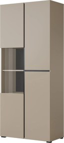 Witryna INCROCIO 183,4 x 79,4 cm Stojąca, Nowoczesna witryna do salonu, Beżowy